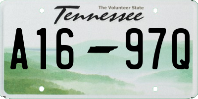 TN license plate A1697Q