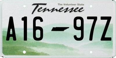 TN license plate A1697Z