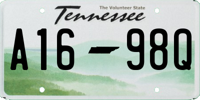 TN license plate A1698Q