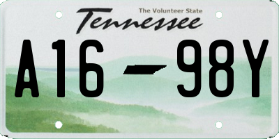 TN license plate A1698Y