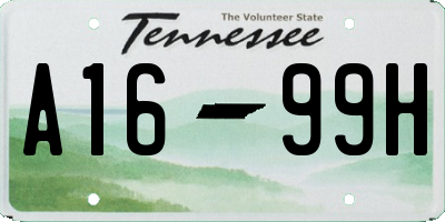 TN license plate A1699H