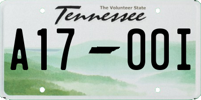 TN license plate A1700I