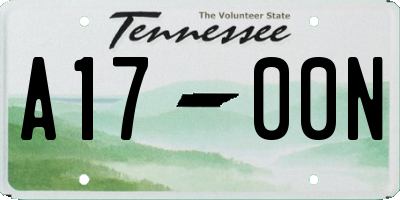 TN license plate A1700N