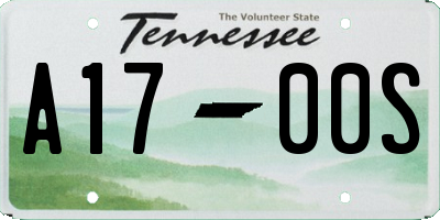 TN license plate A1700S