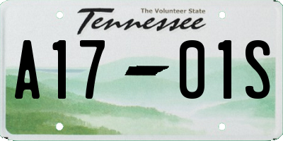 TN license plate A1701S