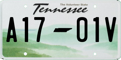 TN license plate A1701V