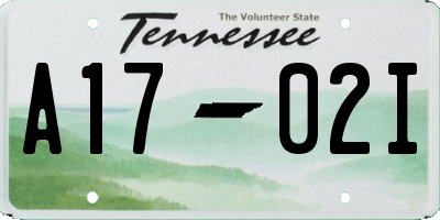TN license plate A1702I