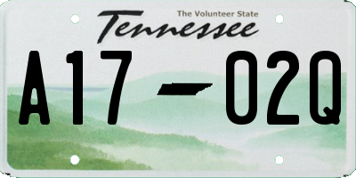 TN license plate A1702Q