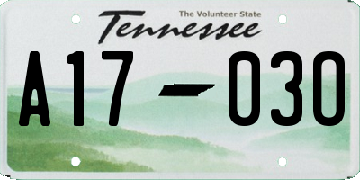 TN license plate A1703O