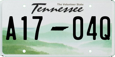 TN license plate A1704Q
