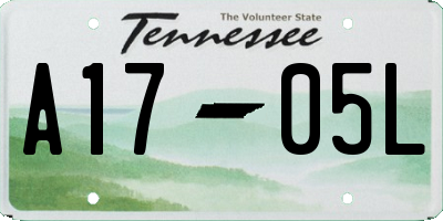 TN license plate A1705L