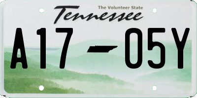 TN license plate A1705Y