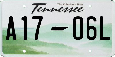TN license plate A1706L