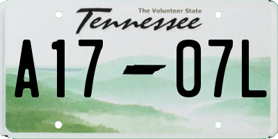TN license plate A1707L