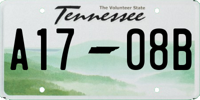 TN license plate A1708B