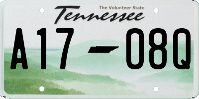 TN license plate A1708Q
