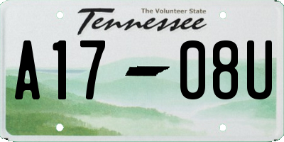 TN license plate A1708U