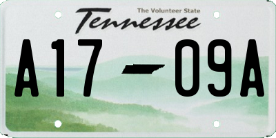 TN license plate A1709A
