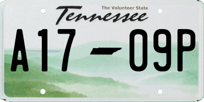 TN license plate A1709P