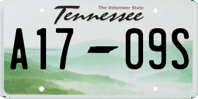 TN license plate A1709S
