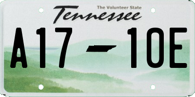 TN license plate A1710E