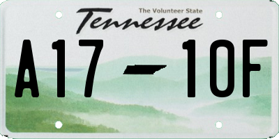 TN license plate A1710F