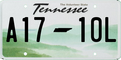 TN license plate A1710L