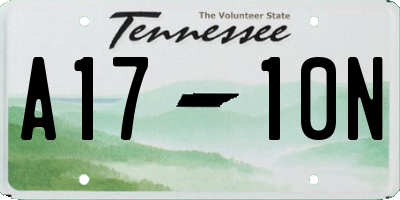 TN license plate A1710N