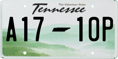 TN license plate A1710P