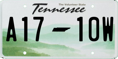 TN license plate A1710W