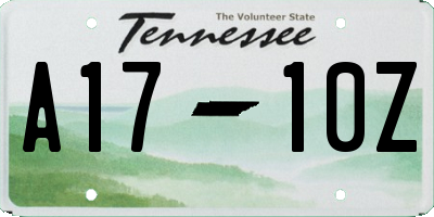 TN license plate A1710Z