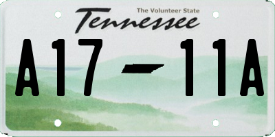 TN license plate A1711A