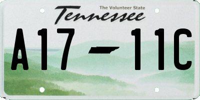 TN license plate A1711C