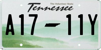TN license plate A1711Y