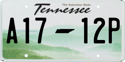 TN license plate A1712P