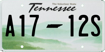 TN license plate A1712S