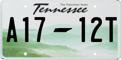 TN license plate A1712T