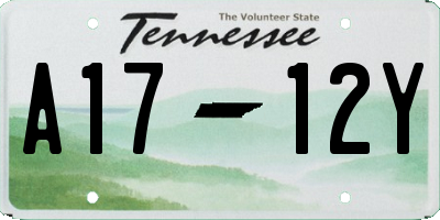 TN license plate A1712Y