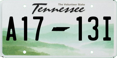 TN license plate A1713I