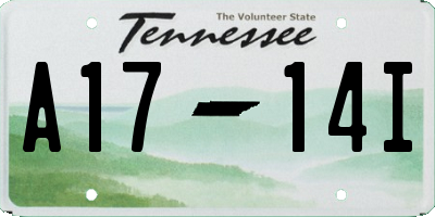 TN license plate A1714I