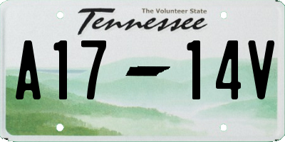 TN license plate A1714V