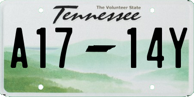 TN license plate A1714Y