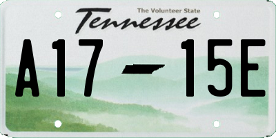 TN license plate A1715E