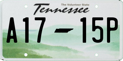 TN license plate A1715P