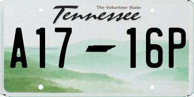 TN license plate A1716P