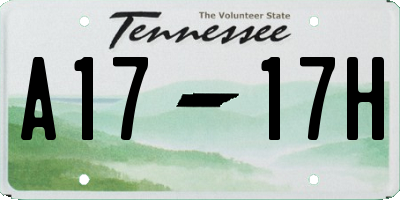 TN license plate A1717H