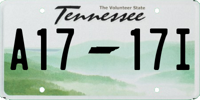 TN license plate A1717I