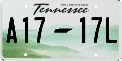 TN license plate A1717L