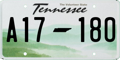 TN license plate A1718O