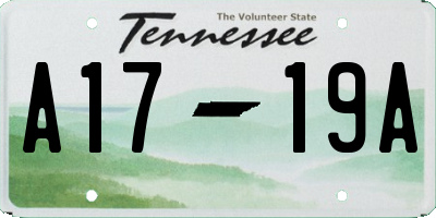 TN license plate A1719A